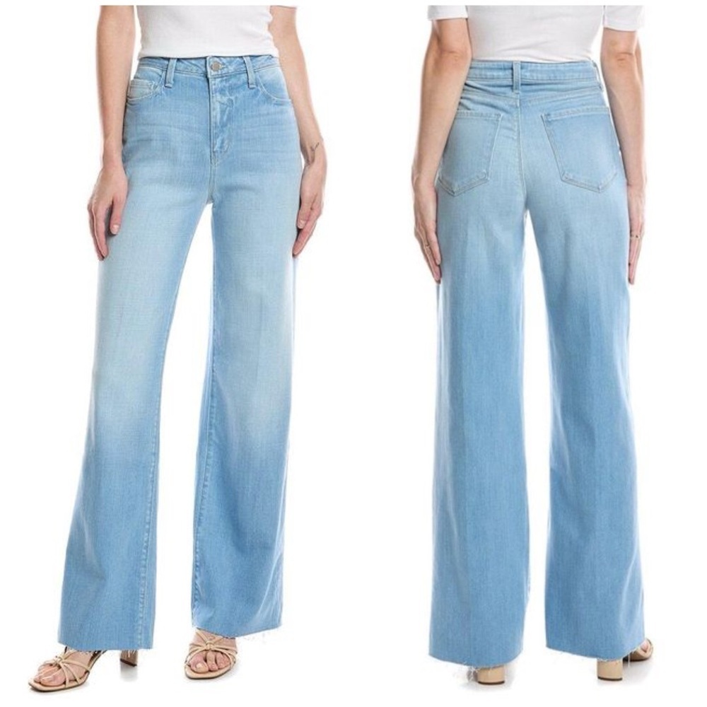 New Lâagence Scottie Wide Leg High Rise Jeans Bayview Light Blue Sz 31